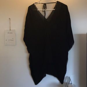 black crochet boho kaftan dress free people fp